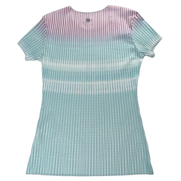 K Swiss Tennis & Pickleball Set Pleated Crew Top & Flounce Skirt Ombre Coastal S - Picture 3 of 15